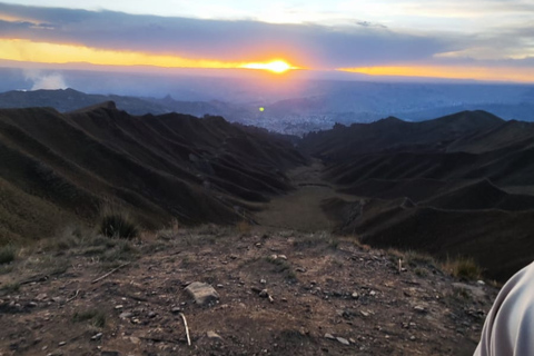 La Paz, Bolivia: Sunset at the Alaxpacha Viewpoint at 4000 meters above sea level.