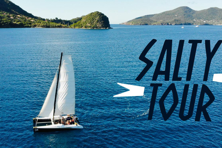 Les Saintes – Upptäck med segelkatamaran, musik, sköldpaddor och aperitif!Les Saintes - Seglande katamaraner, musik, sköldpaddor och en aperitif!