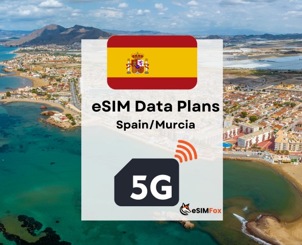Visit Murcia eSIM Internet Data Plan for Spain 4G/5G in Murcia