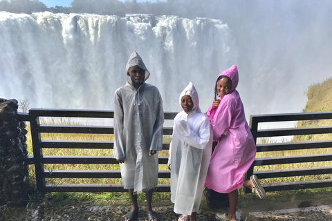 Livingstone: Rhino Walk, Victoria Falls &Mukuni Village Tour