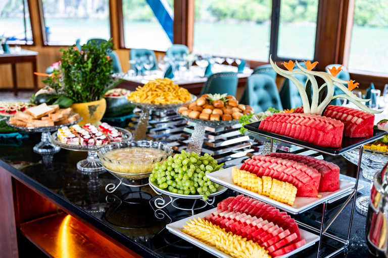 De Hanói: Cruzeiro de luxo de um dia na Baía de Ha Long com almoço buffetDe Hanói: Cruzeiro de luxo na Baía de Halong com almoço buffet