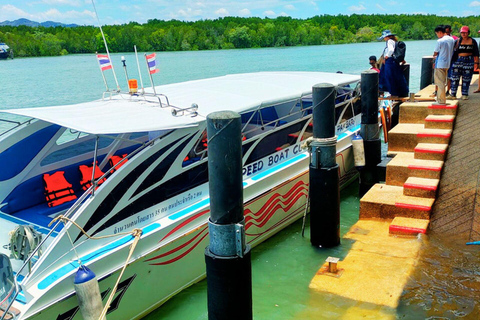 Ko Lanta : Lancha rápida de ida de Koh Mook para Koh LantaKo Lanta : Lancha rápida de ida para Koh Mook/Koh Lanta