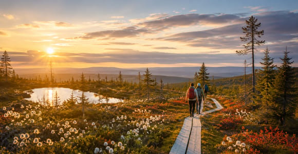Rovaniemi: Riisitunturi & Auttiköngäs Summer-Fall Hike & BBQ