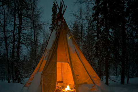 Lapland: A Day at a Traditional Log Cabin & Snowshoe Trek