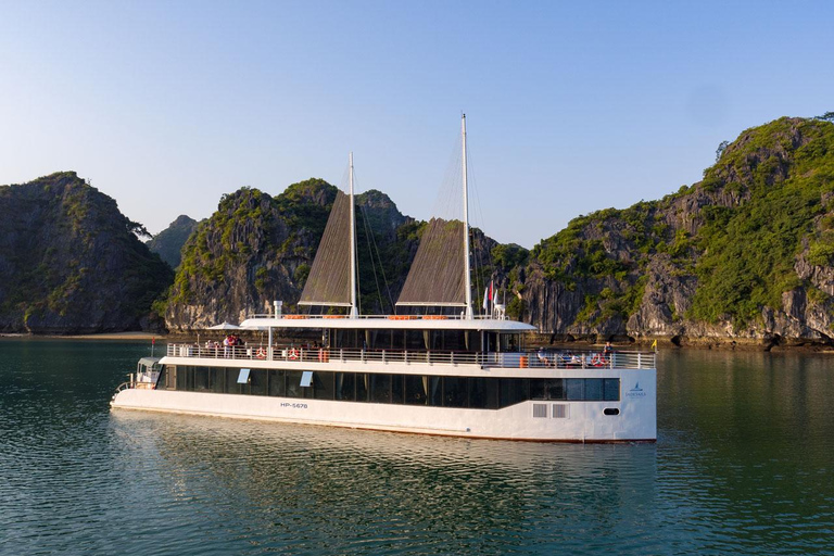 From Hanoi: Lan Ha Bay Premium Luxury Day Cruise Shared Cruise + Share Limousine bus transfer