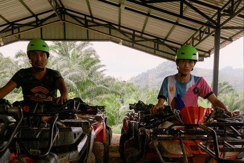 From Khao Lak: ATV & Rafting with Waterfall and Temple Visit From Khao Lak: Rafting 9 km. + ATV + Waterfall + Temple