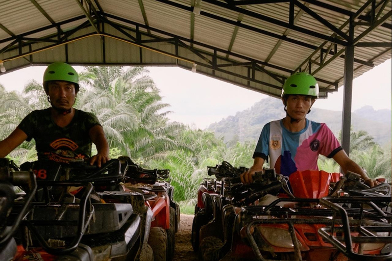 From Khao Lak: ATV & Rafting with Waterfall and Temple Visit From Khao Lak: Rafting 9 km. + ATV + Waterfall + Temple