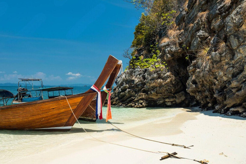 Krabi: 4 öar och grottor båttur med lunch4 öar tur med motorbåt