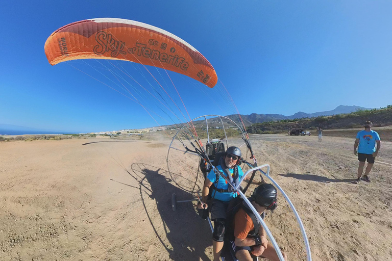 Adeje: Paratrike Flying Tour with Hotel Pickup and Photos