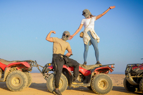 Hurghada Quad & ATV Ride with Camel, Desert Vibes & Sea View Sunset Ride with Stargazing, Camel, Dinner & Show