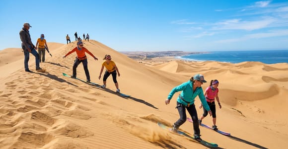From Taghazout: Sandboarding Tour at Timlalin Dunes