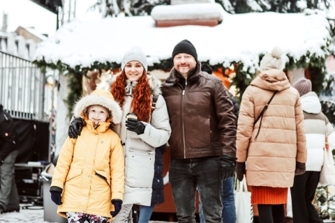 1U KERSTMIS-fotoshoot op de kerstmarkt van Riga