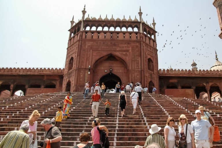 Delhi : Visite privée de la vieille et de la nouvelle ville de Delhi avec transfertVoiture + chauffeur + guide + billets d'entrée aux monuments