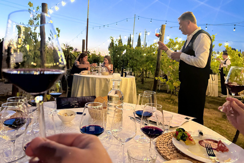 From Florence: Chianti Sunset Dinner & Wine Experience English Guided Tour