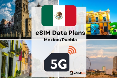 Puebla: Internetowy plan taryfowy eSIM dla Meksyku 4G/5GPuebla 10 GB 30 dni