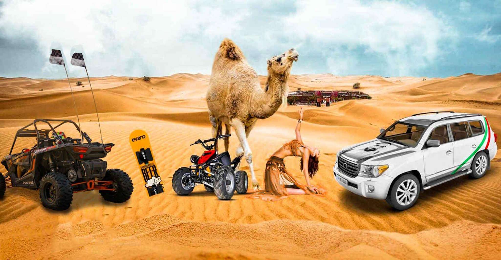 Doha, Desert Safari w/ Sand Boarding, Camel Ride, Inland sea - Housity