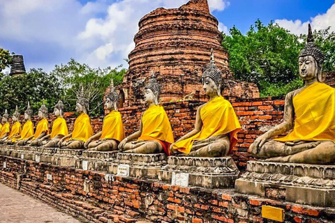 Banguecoque: Viagem de 1 dia a Ayutthaya com almoço e serviço de busca no hotel