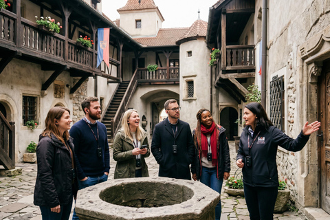 Bucharest : Tour Transylvania-Bran Castle, Peles & Wednesday Audio guide in 24 languages