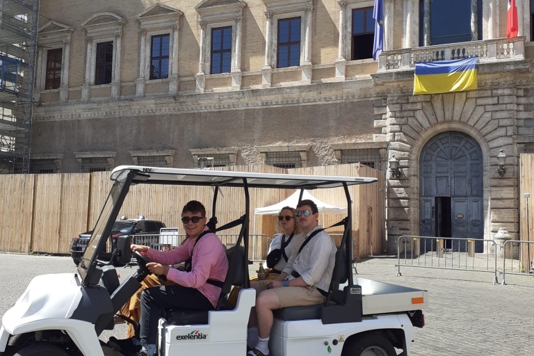 Visite privée de Rome en voiturette de golf: 4 heures d'histoire et de divertissement