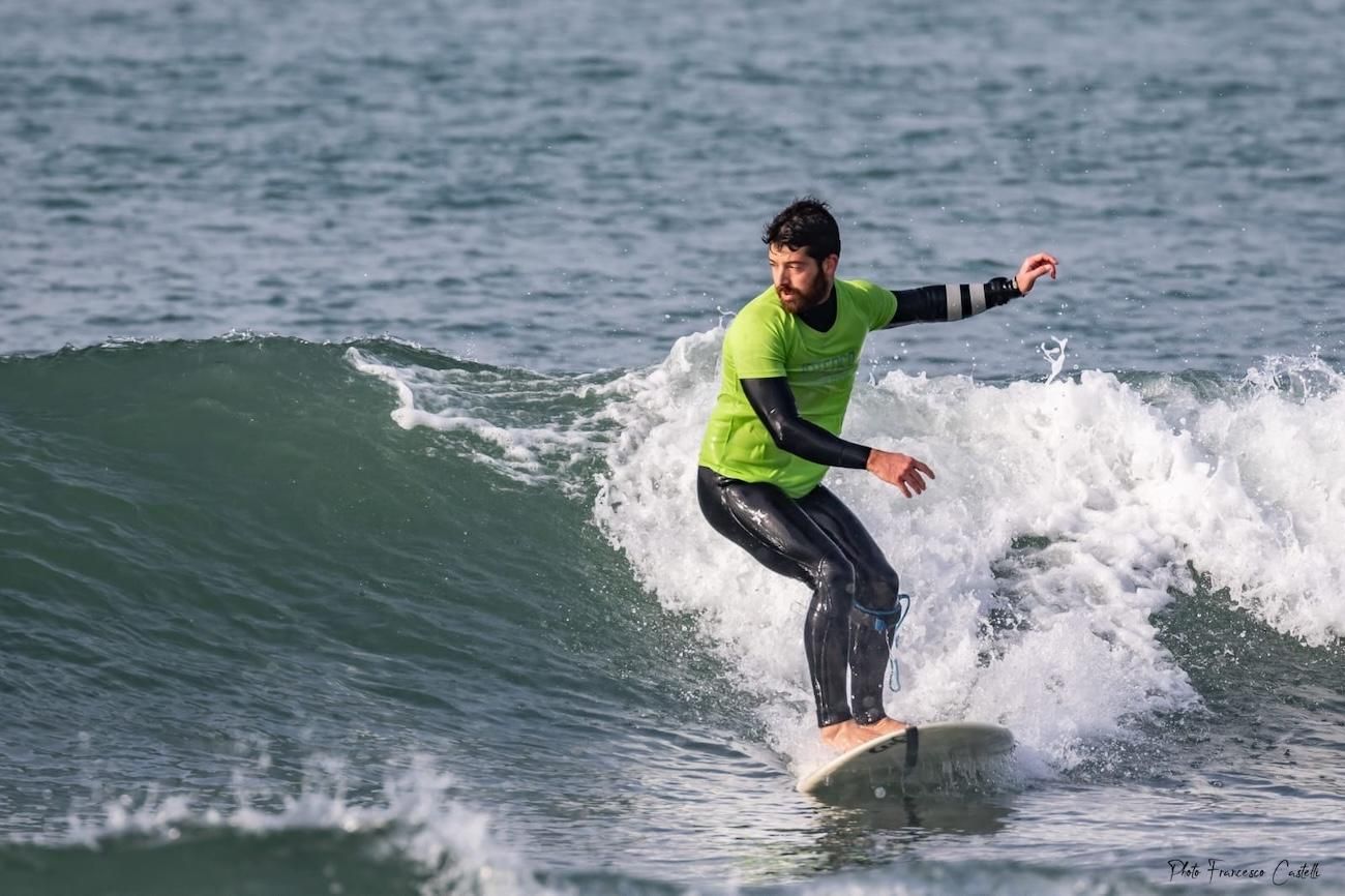 Fregene: Surfkurs für Anfänger mit Fotos