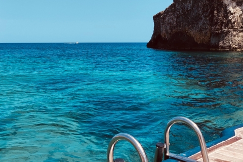 From Gozo/Mellieħa: Comino & Blue Lagoon Mitzi Boat Tour 7h From Gozo/Mellieħa: Comino and Blue Lagoon Boat Tour