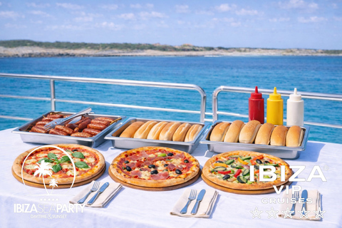 Ibiza: Formentera VIP Boat Paella, BBQ, OpenBar, DJ & Sunset BASIC TICKET with 5h Open Bar & Breakfast