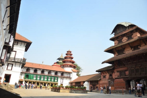 Le plus vieux marché, la place Durbar de Katmandou et la marche de Swayambhu