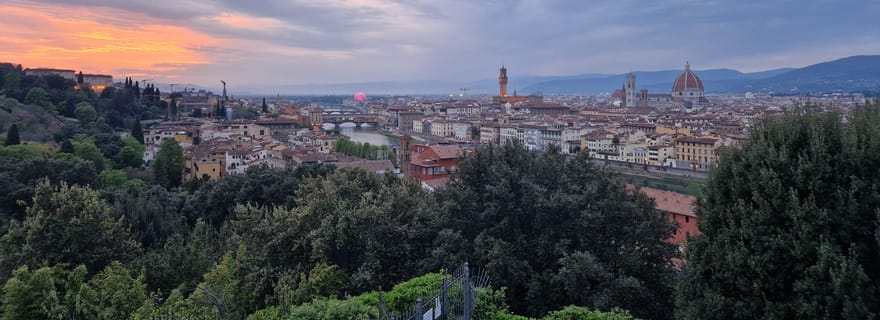 Visite guidée à pied de Florence à l'heure dorée et Piazzale Michelangelo