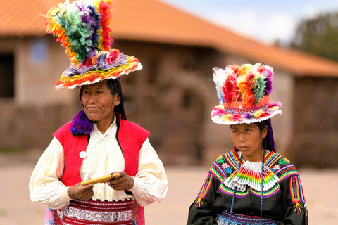 From Puno: Lake Titicaca 2-Day Tour with Homestay From Puno: 2-Day Guided Tour with Fixed Pickup Point
