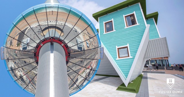 Visit Brighton i360 and Upside Down House Explorer Pass in Seven Sisters