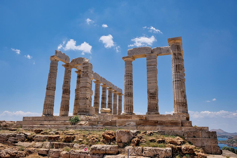 Cape Sounion Tour & Temple of Poseidon Sunset & Audio Tour Cape Sounion Mercedes Vito & Free Audio Tour (7 pers)