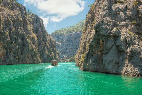 Ville de Side : Excursion en bateau dans le canyon vert avec boissons non alcoolisées illimitées