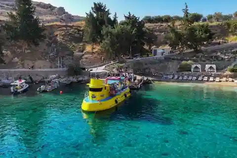 Lindos: 3Hour Hippo Submarine with Swim Stop at Navarone Bay