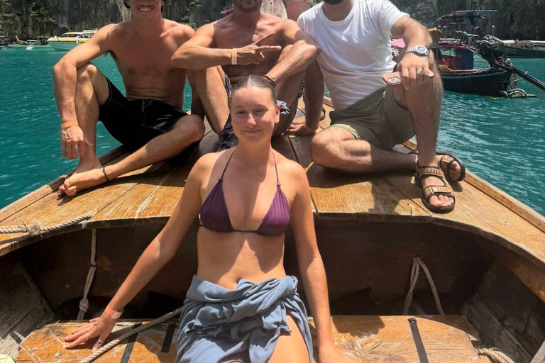 From Phi Phi: Island Hopping & Snorkeling Longtail Boat Tour Half Day Morning Tour