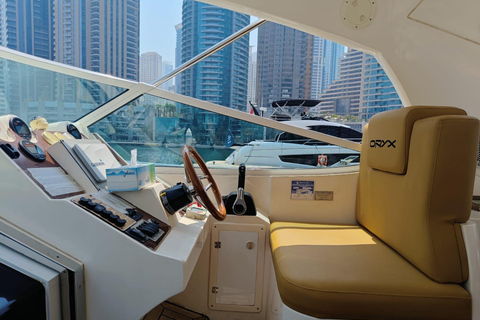 Dubai Private Yacht Tour on 40ft Juliana Dubai: 4-Hour Private Mini-Yacht Tour & Swimming