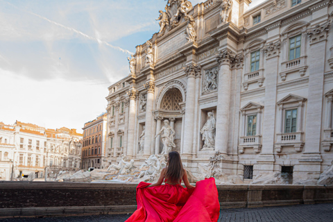 Flying dress photoshoot