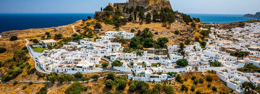 Excursion privée d'une journée à Rhodes, Lindos et Seven Springs