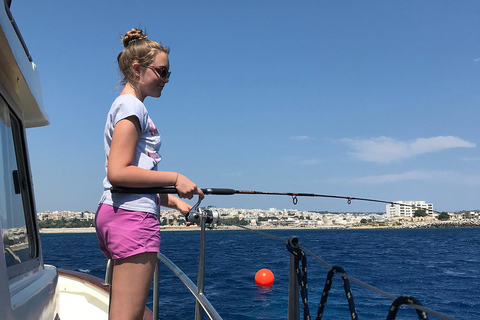 Rhodes : Excursion en bateau de pêche (petit groupe, repas et boissons inclus)Billets de bateau + transfert de Lachania, Plimmiri