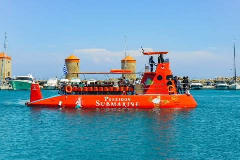 Crucero submarino con vistas submarinas desde Rodas
