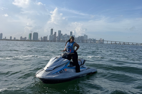 Miami: Biscayne Bay Jet Ski Experience with Free Boat Ride