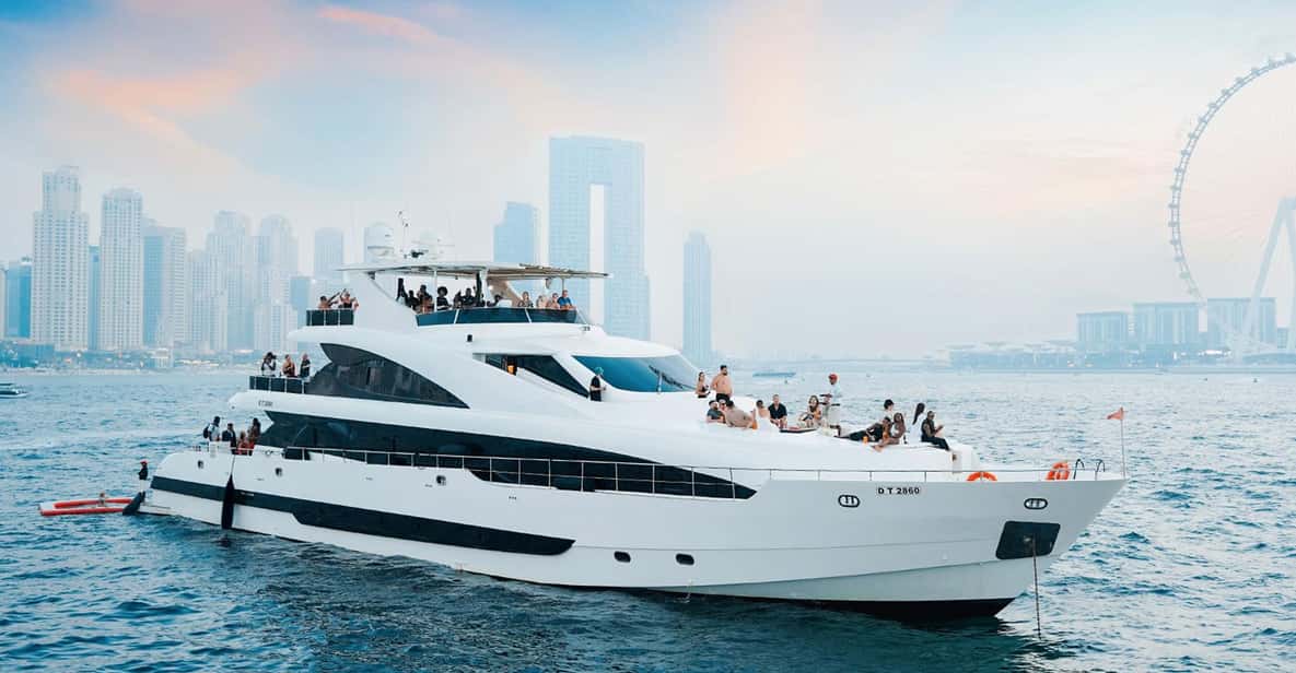 Luxury Superyacht Tour with Live DJ, Swim & Open Bar — a boat tour from Dubai, UAE