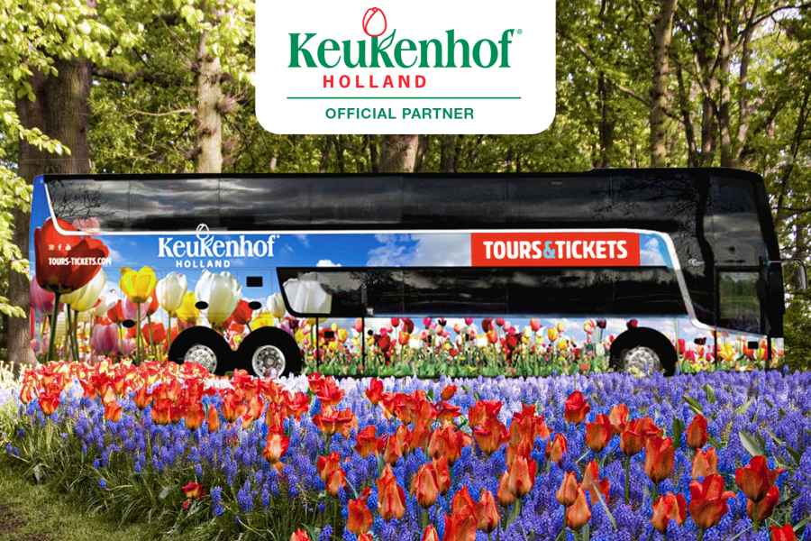 Von Amsterdam aus: Keukenhof Blumenpark Transfer mit Ticket. Foto: GetYourGuide