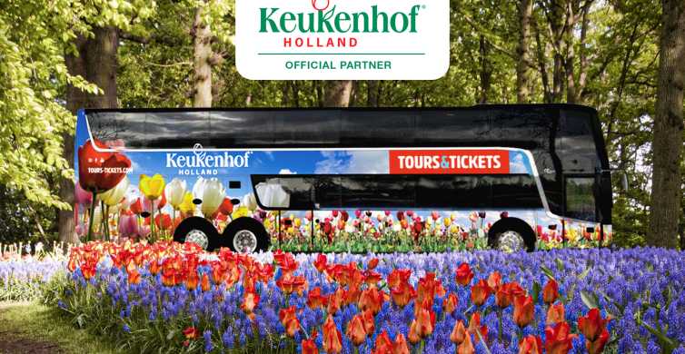 Z Amsterdamu: Keukenhof Flower Park Transfer i bilet 2025