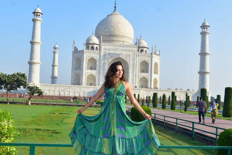 Delhi: Visita de la ciudad con el Taj Mahal, el Fuerte de Agra y Fatehpur SikriAgra- Coche con conductor, Guía, Entrada a Monumentos y Almuerzo
