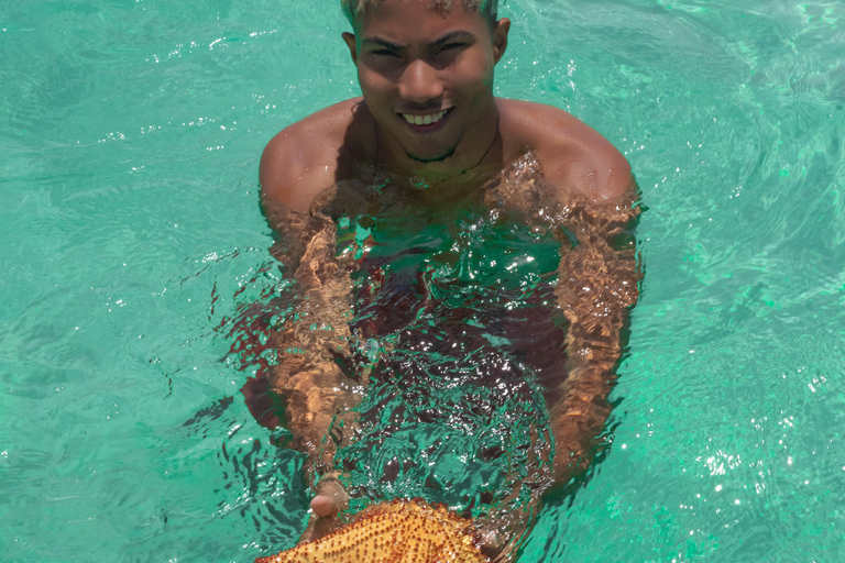 From Punta Cana: Saona Island Tour by Catamaran with Open Bar and Buffet Option with transportation from Punta Cana