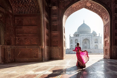 Från Delhi: Premium Taj Mahal &amp; Agra Fort Sunrise Tour