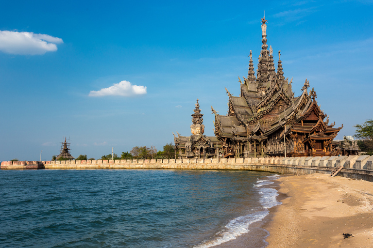 Pattaya: Sanctuary of Truth, Floating Market & Sunset Cafe