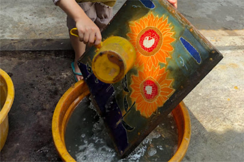 Yogyakarta: Curso de confecção de batik de 2 horas com lembrançaCurso pequeno: 2 a 3 horas de aula