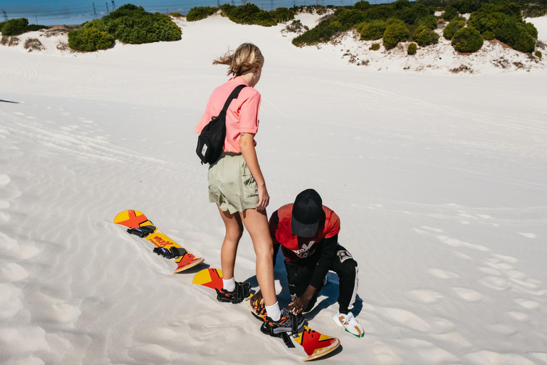 CIDADE DO CABO: AVENTURA DE SANDBOARD NAS DUNAS DE AREIA BRANCA DO ATLANTISCidade do Cabo: Aventura de sandboard nas dunas de areia branca do Atlantis