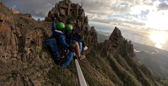 Costa Adaje: Paragliding from 1100m - Incredible landscape!